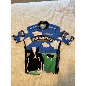 Vintage Pearl Izumi 2002 Cycling Jersey Ben & Jerry’s Size Large Chunky Dunky